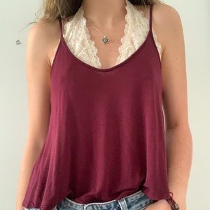 Maroon crop top